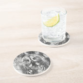 Dessous De Verre En Grès AnimalArtBW_Owl_001 (Côté)