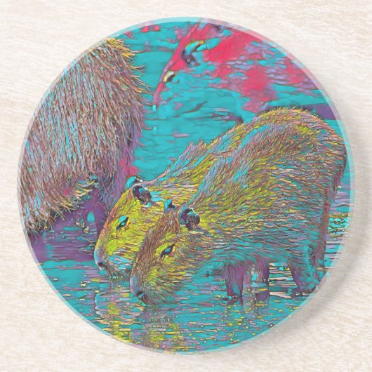 Dessous De Verre En Grès AnimalMix_Capybara_005 (Devant)