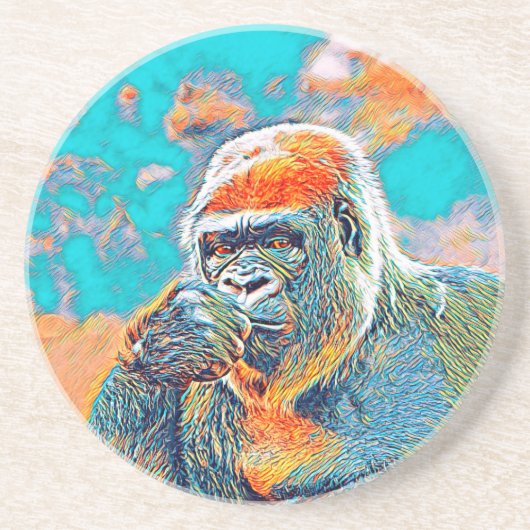 Dessous De Verre En Grès AnimalMix_Gorilla_001 (Devant)
