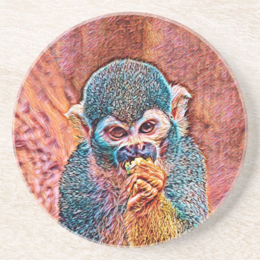 Dessous De Verre En Grès AnimalMix_Monkey_001 (Devant)