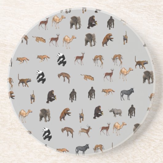 Dessous De Verre En Grès Animaux (Devant)
