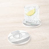 Dessous De Verre En Grès anneau de claddaghe argenté (Côté)