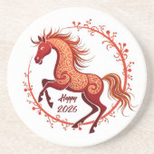 Dessous De Verre En Grès Année du cheval 2026 (Devant)