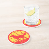 Dessous De Verre En Grès Année du chien (Côté)