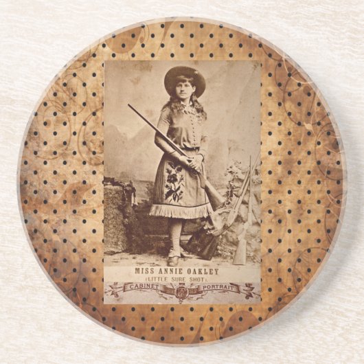 Dessous De Verre En Grès Annie Oakley Sepia (Devant)