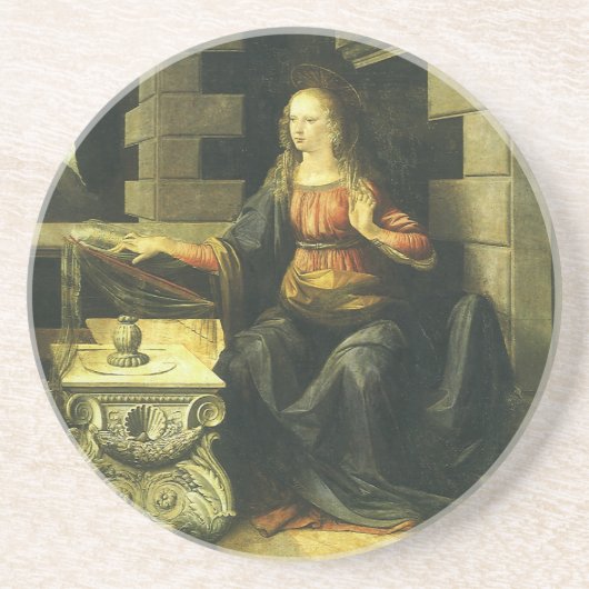 Dessous De Verre En Grès Annonciation du Seigneur par Léonard de Vinci (Devant)