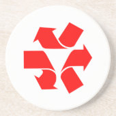 Dessous De Verre En Grès Annuler le recyclage du symbole (Devant)