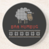 Dessous De Verre En Grès Anti Fête Baa Humbug | Style Pullover Moche (Devant)