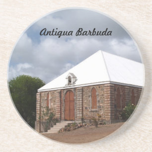 Dessous De Verre En Grès Antigua Barbuda Series--Church Coaster