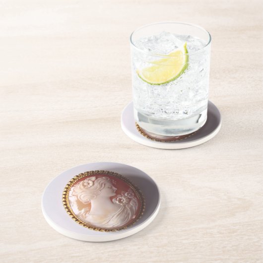 Dessous De Verre En Grès Antique Cameo (Côté)