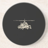 Dessous De Verre En Grès Apache AH-64 (Devant)