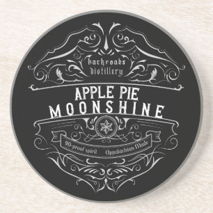 Dessous De Verre En Grès Appalachia Moonshine Étiquette
