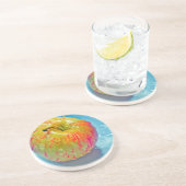 Dessous De Verre En Grès Apple rougeoyant (Côté)