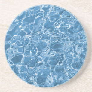 Dessous De Verre En Grès aqua bleu