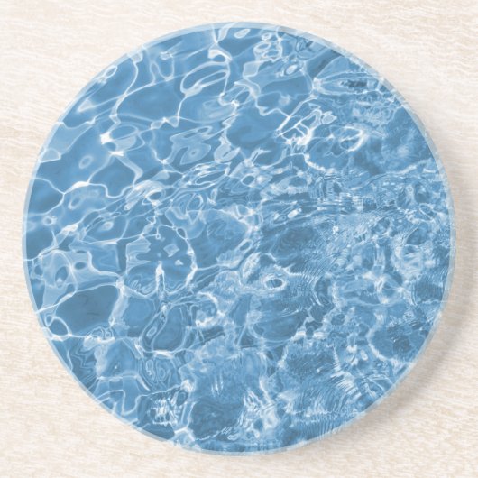 Dessous De Verre En Grès aqua bleu (Devant)