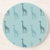 Dessous De Verre En Grès Aqua Giraffes (Devant)