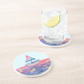 Dessous De Verre En Grès Aquarelle (Côté)