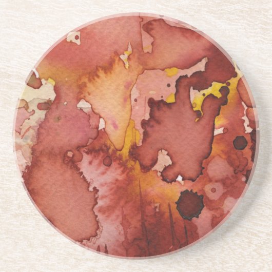 Dessous De Verre En Grès aquarelle 3 d'arrière - plan (Devant)