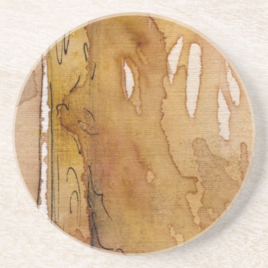 Dessous De Verre En Grès Aquarelle artistique d'arrière - plan (Devant)