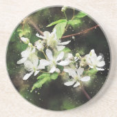 Dessous De Verre En Grès Aquarelle blanche simple (Devant)