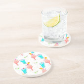 Dessous De Verre En Grès Aquarelle Cocktails Boire Bar Motif (Côté)