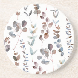 Dessous De Verre En Grès Aquarelle colorée d'Eucalyptus