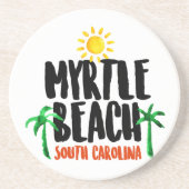 Dessous De Verre En Grès Aquarelle de Myrtle Beach (Devant)