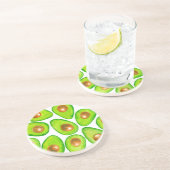 Dessous De Verre En Grès Aquarelle en tranches d'Avocado (Côté)