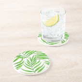 Dessous De Verre En Grès Aquarelle feuille de palme (Côté)