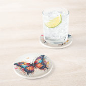 Dessous De Verre En Grès Aquarelle géométrique (Côté)