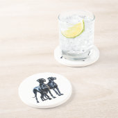 Dessous De Verre En Grès Aquarelle Great Danes (Côté)