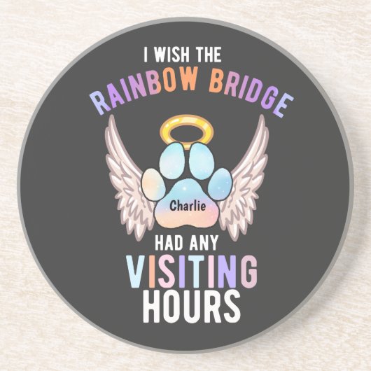 Dessous De Verre En Grès Aquarelle mignonne animal de compagnie Paw Chien C (Devant)