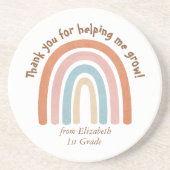 Dessous De Verre En Grès Aquarelle moderne Rainbow Teacher Merci (Devant)