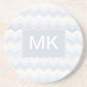 Dessous De Verre En Grès Aquarelle Ocean Shades Chevron