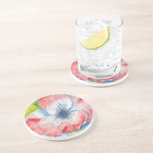 Dessous De Verre En Grès Aquarelle Sweetpea (Côté)