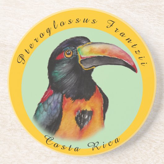 Dessous De Verre En Grès Aquarelle toucan (Devant)