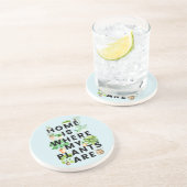 Dessous De Verre En Grès Aquarelle Tropical Houseplant Gardening Cote (Côté)