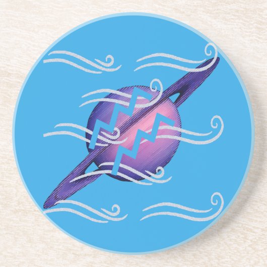 Dessous De Verre En Grès Aquarius (Devant)