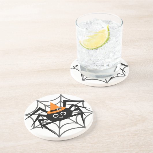 Dessous De Verre En Grès Araignée d'Halloween en maillots et cadeaux Web (Côté)