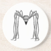 Dessous De Verre En Grès araignée . noir et blanc (Devant)