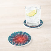 Dessous De Verre En Grès Arbre anneaux teint teint PhatDyes (Côté)