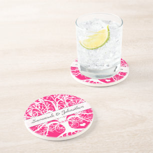 Dessous De Verre En Grès Arbre blanc sur votre choix de couleurs