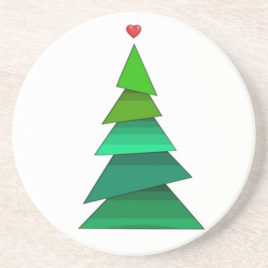 Dessous De Verre En Grès Arbre cardiaque (Devant)