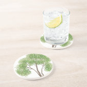 Dessous De Verre En Grès Arbre de Cottonwood (Côté)