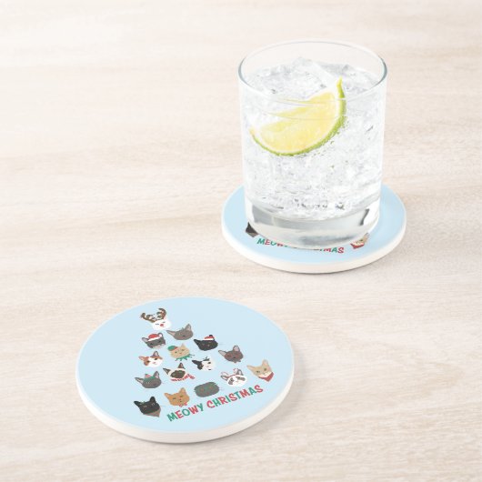 Dessous De Verre En Grès Arbre de Noël (Côté)