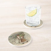 Dessous De Verre En Grès Arbre de Noël du Père Noël victorien (Côté)