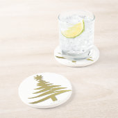 Dessous De Verre En Grès Arbre de Noël Or (Côté)