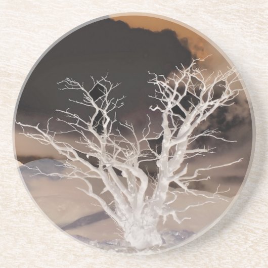 DESSOUS DE VERRE EN GRÈS ARBRE D'HIVER (Devant)