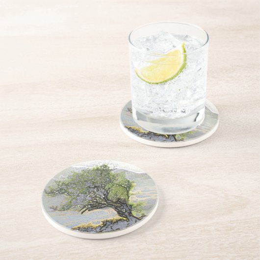 DESSOUS DE VERRE EN GRÈS ARBRES (Côté)