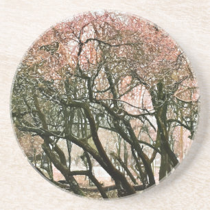 DESSOUS DE VERRE EN GRÈS ARBRES